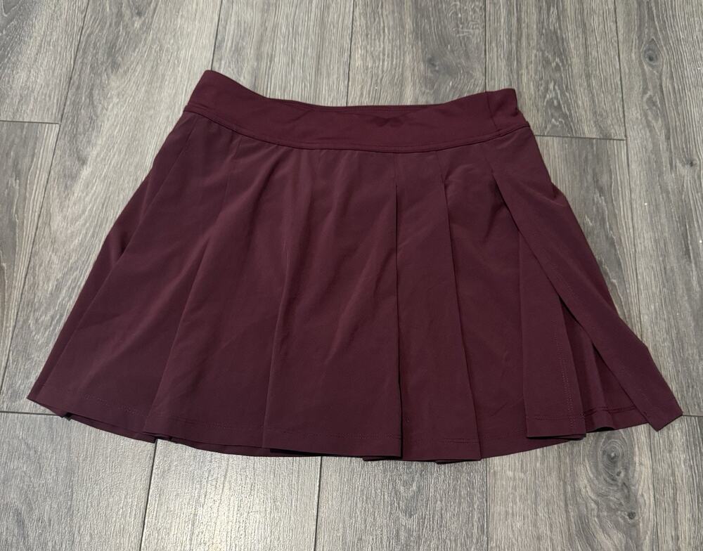 Beyond Yoga Skort Womens M Burgundy Spacedye Hot Shot Circle Skirt Shorts USA